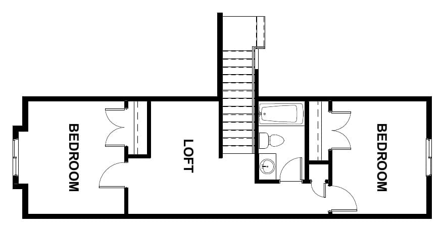 The Cedar upper level floor plan