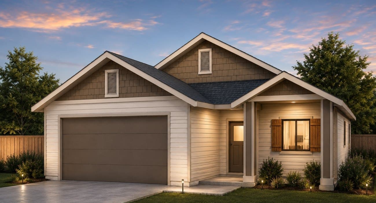 The Sage, gable elevation, new home in Homedale, Idaho